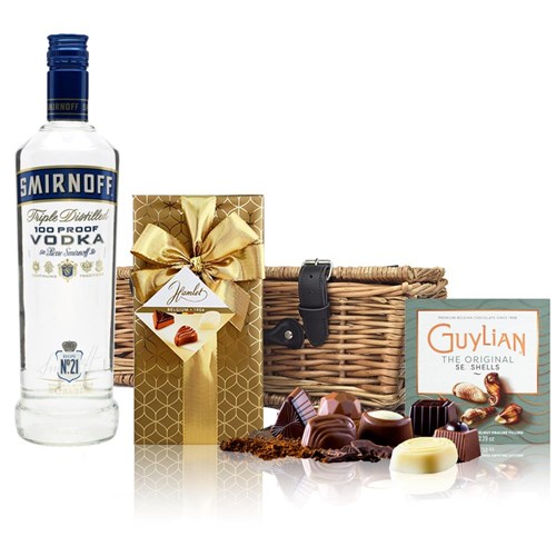 Smirnoff Blue Label Vodka And Chocolates Hamper